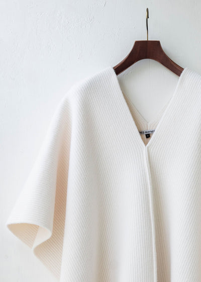 HED MAYNER / "HMK403" O/WHT / SHORT PONCHO