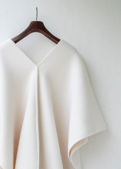 HED MAYNER / "HMK403" O/WHT / SHORT PONCHO