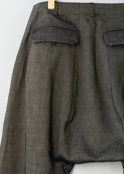 JAN-JAN VAN ESSCHE / "TROUSERS#59" GOLD WOOL/ LINEN TWILL