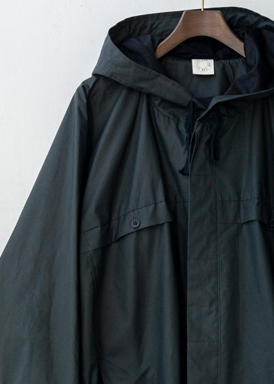JAN-JAN VAN ESSCHE / "PARKA#7" OFF-BLACK COATED COTTON