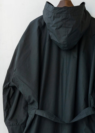 JAN-JAN VAN ESSCHE / "PARKA#7" OFF-BLACK COATED COTTON