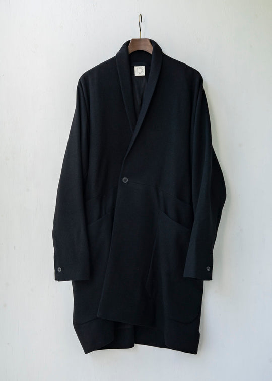 JAN-JAN VAN ESSCHE / "COAT#24" BLACK YAK WOOL