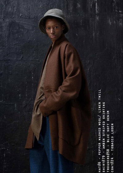 JAN-JAN VAN ESSCHE / "COAT#24" TOBACCO LODEN
