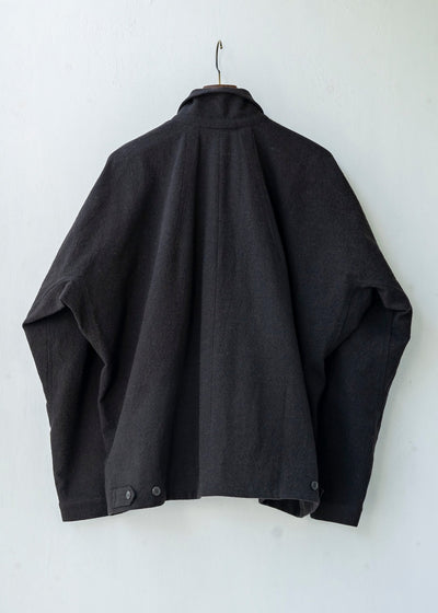 JAN-JAN VAN ESSCHE / "JACKET#40" CHOCOLATE BOILED COTTON/ WOOL