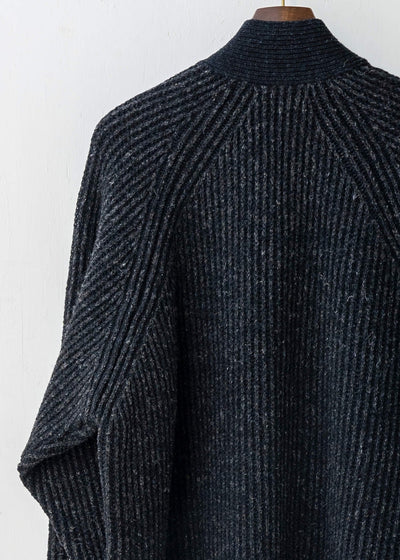JAN-JAN VAN ESSCHE / "KNIT#50" GRAY/ BLACK STRIPED MERICHAN