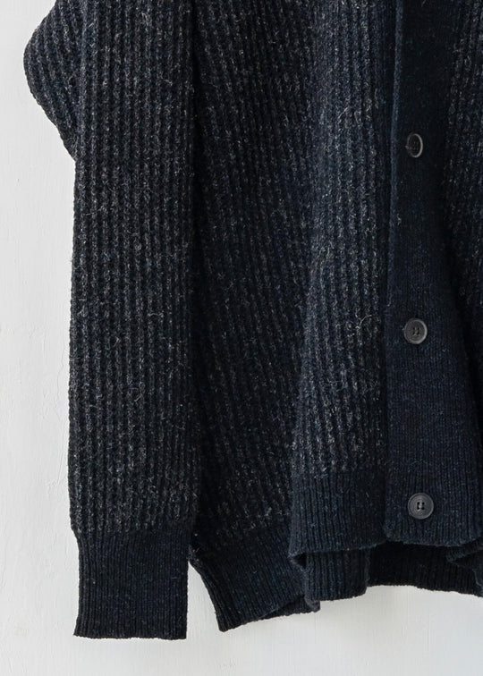 JAN-JAN VAN ESSCHE / "KNIT#50" GREY/ BLACK STRIPED MERICHAN