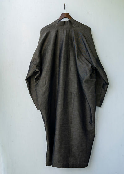 JAN-JAN VAN ESSCHE / "TUNIC#26" GOLD WOOL/ LINEN TWILL