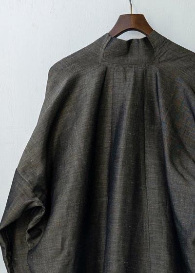 JAN-JAN VAN ESSCHE / "TUNIC#26" GOLD WOOL/ LINEN TWILL