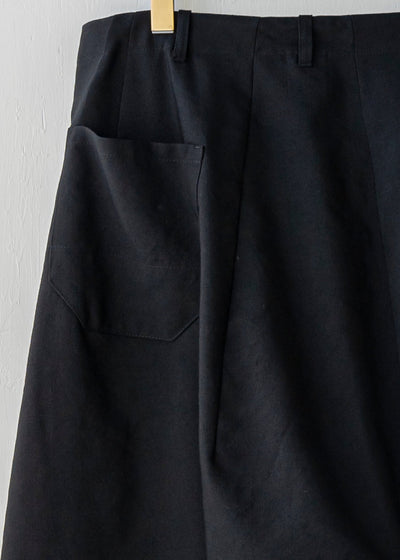 JAN-JAN VAN ESSCHE / "TROUSERS#58" BLACK WOOL/ LINEN TWILL