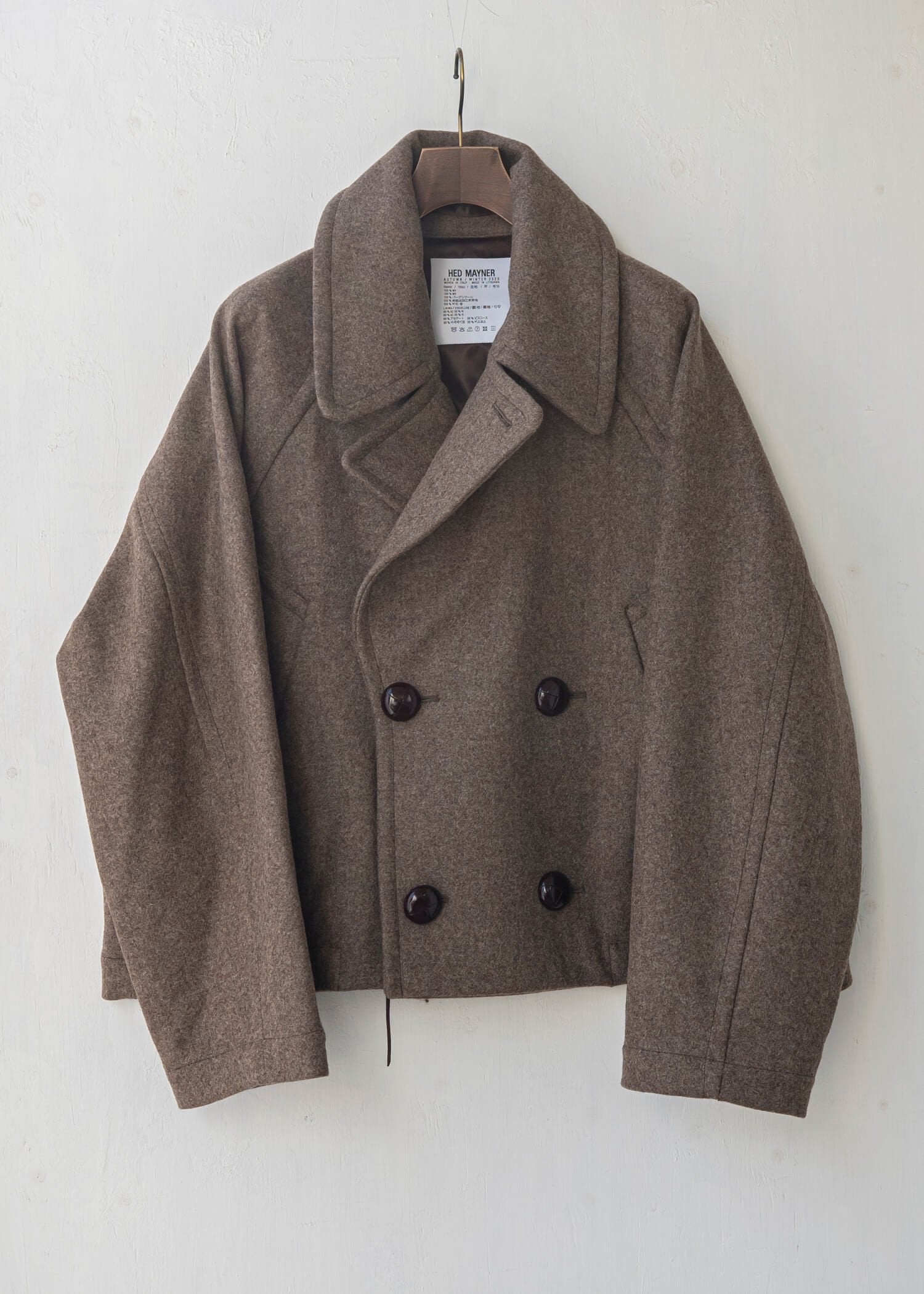 HED MAYNERCROPPED PEA COAT　CEDAR BROWN