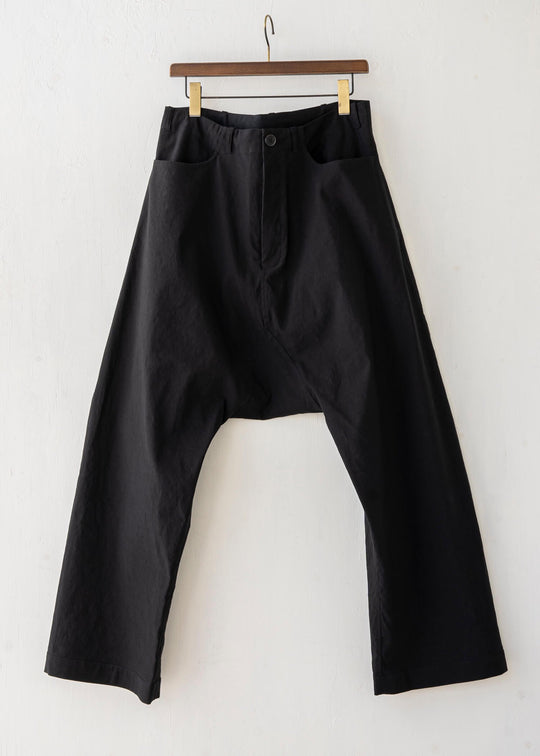 JAN-JAN VAN ESSCHE / "TROUSERS#58" BLACK COARSE GRAINED