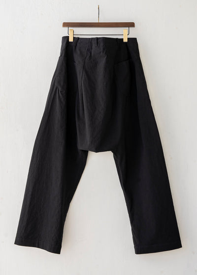 JAN-JAN VAN ESSCHE / "TROUSERS#58" BLACK COARSE GRAINED