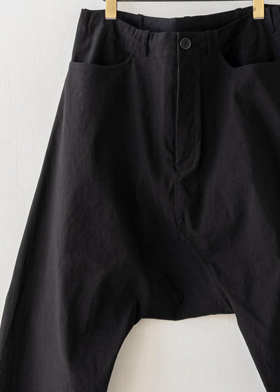 JAN-JAN VAN ESSCHE / "TROUSERS#58" BLACK COARSE GRAINED