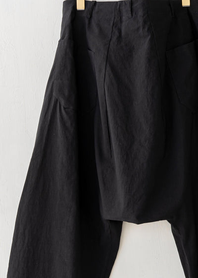 JAN-JAN VAN ESSCHE / "TROUSERS#58" BLACK COARSE GRAINED