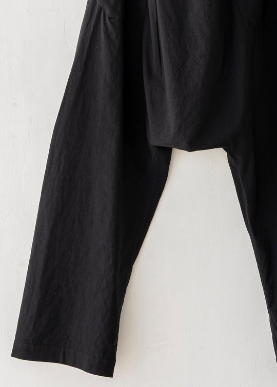 JAN-JAN VAN ESSCHE / "TROUSERS#58" BLACK COARSE GRAINED