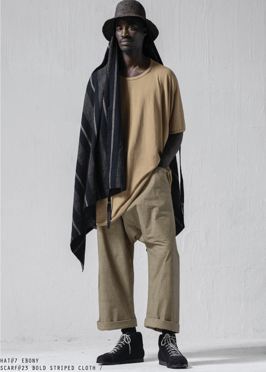 JAN-JAN VAN ESSCHE / "SCARF#23" BOLD STRIPED CLOTH