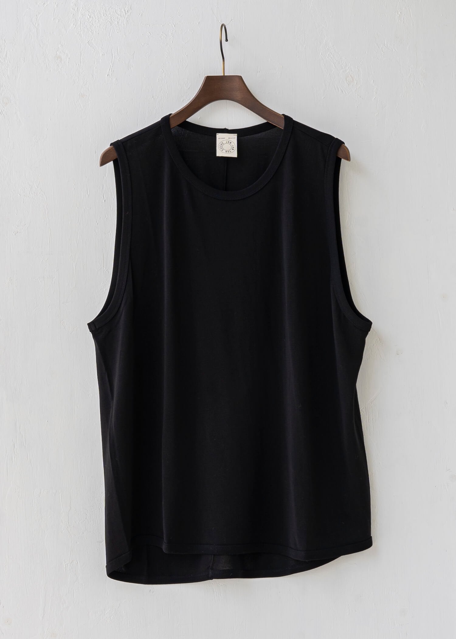 JAN-JAN VAN ESSCHE / "TANKTOP#16" 黑色和棉/棉质针织衫