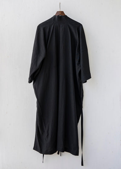 JAN-JAN VAN ESSCHE / "KIMONO#8" BLACK LINEN/PAPER CLOTH