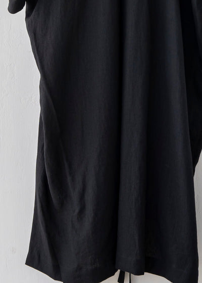 JAN-JAN VAN ESSCHE / "KIMONO#8" BLACK LINEN/PAPER CLOTH