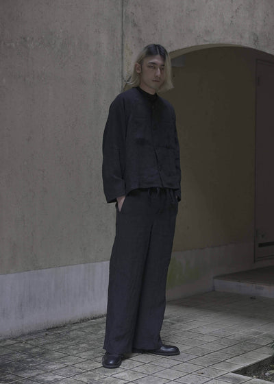 ZIIIN "GOKUH" RAGLAN SLEEVE SHORT BLOUSON / BLACK
