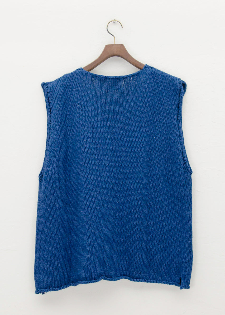 XENIA TELUNTS "Indigo Blue Drop Neck Pocket Vest"