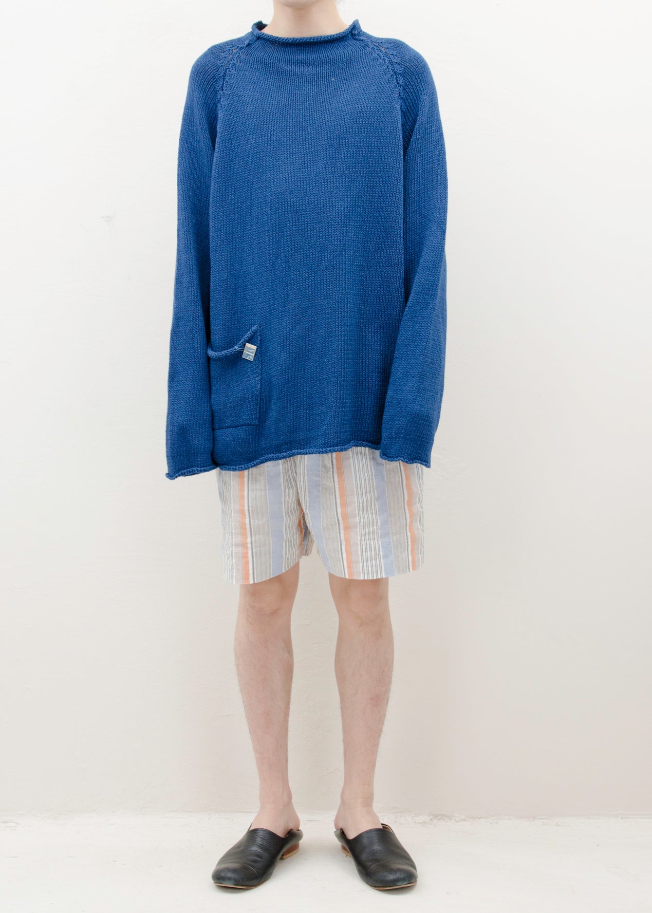 XENIA TELUNTS "Indigo Blue Fisherman Sweater"