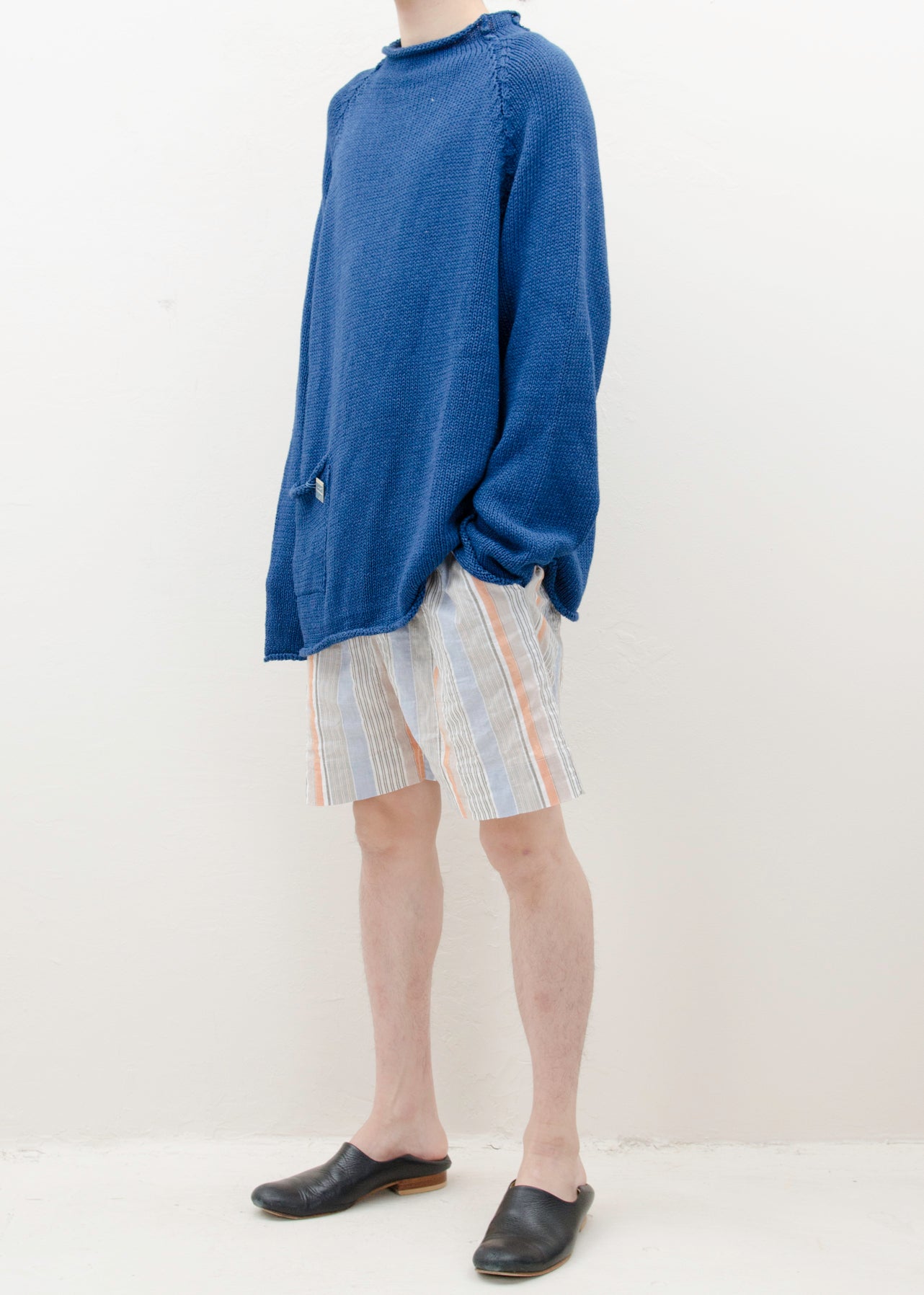 XENIA TELUNTS "Indigo Blue Fisherman Sweater"