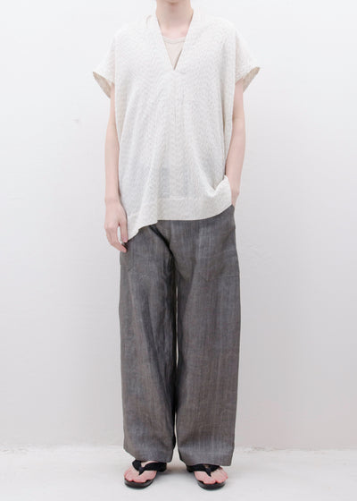 JAN-JAN VAN ESSCHE "TUNIC#30"RAIN KASURI NETTLE CLOTH