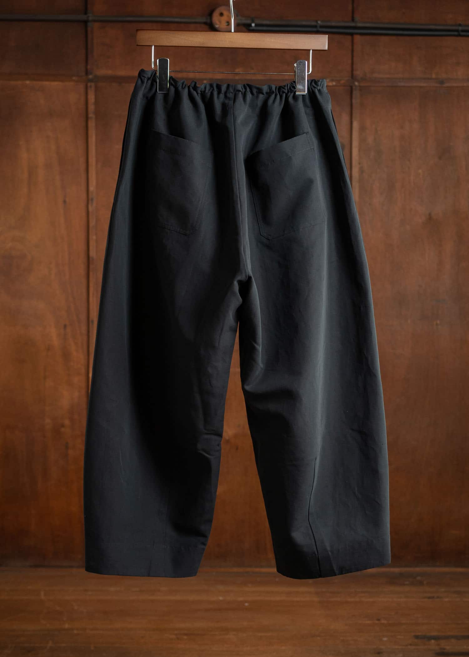unkruid Cloudy Shaped Trousers  Black ultra-hard twist oxford