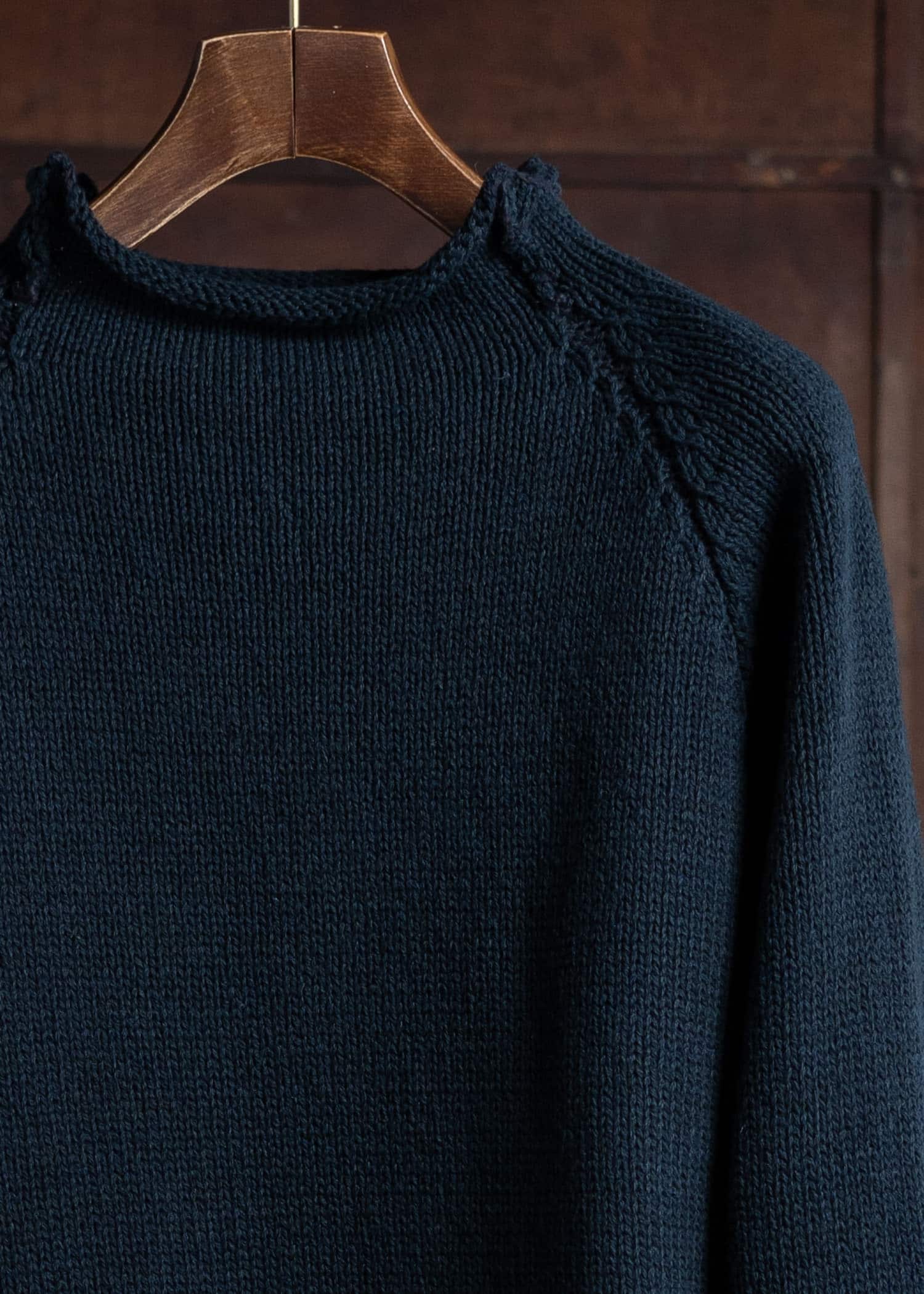 XENIA TELUNTS Fisherman Sweater	Indigo-dyed Black