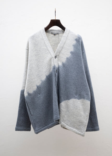 SUZUSAN Wool Cotton Jersey Cardi gan Grey - Light Grey
