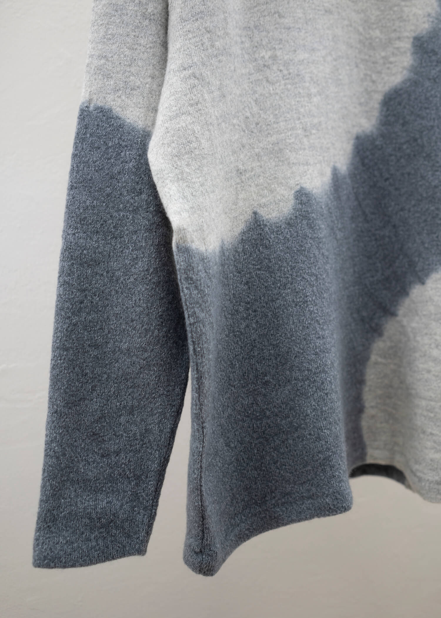 SUZUSAN Wool Cotton Jersey Crew Neck Pullover Grey - Light Grey