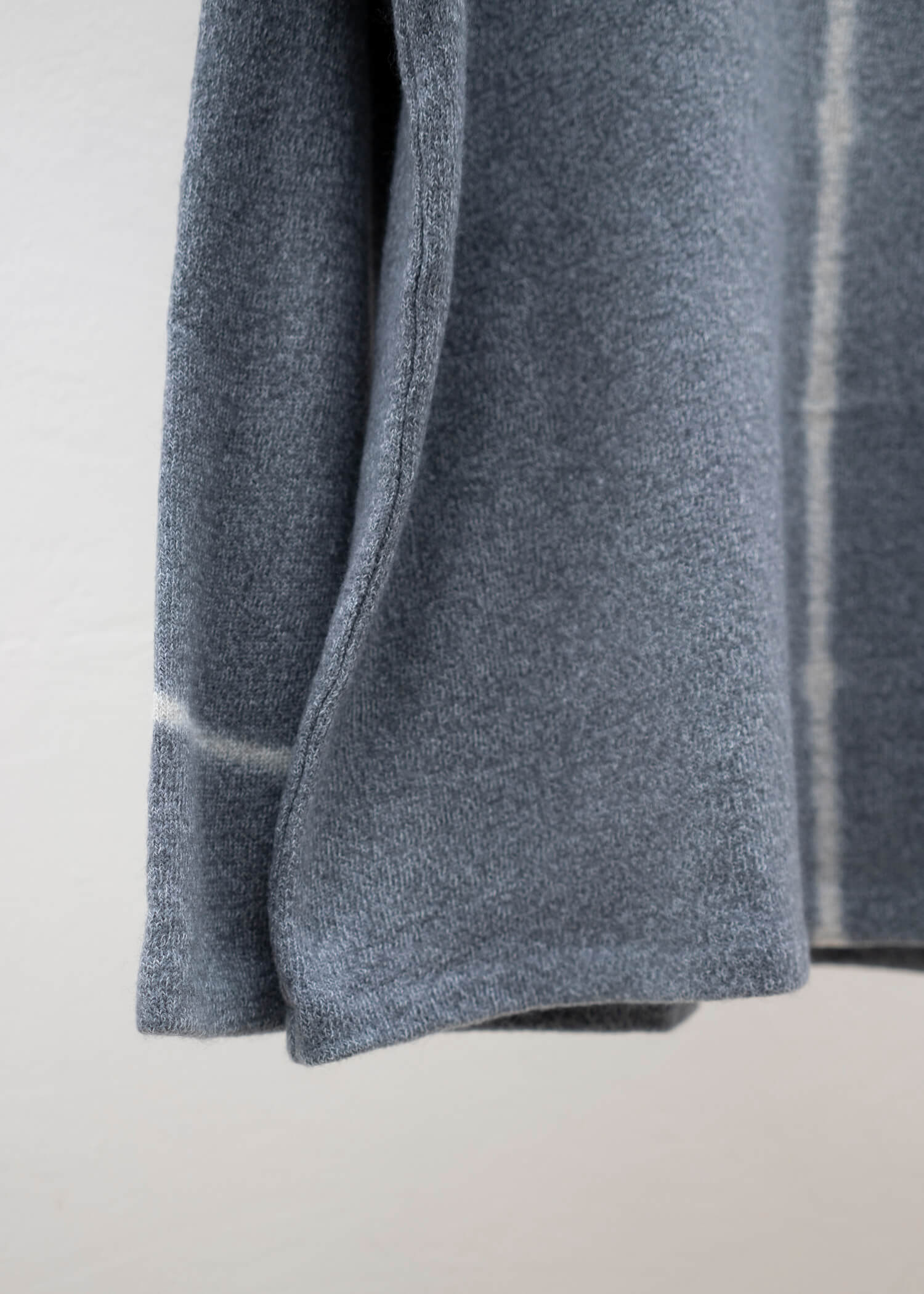 SUZUSAN Wool Cotton Jersey Crew Neck Pullover Grey - Light Grey