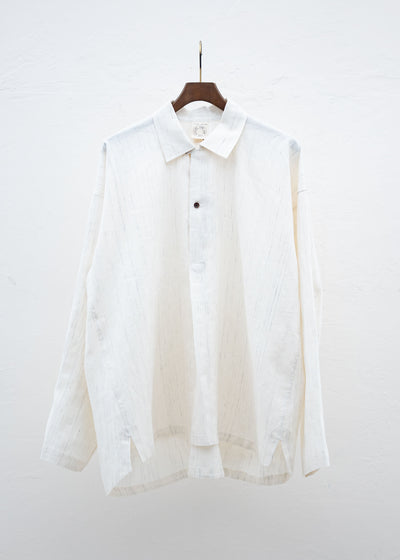 JAN-JAN VAN ESSCHE "SHIRT#94" LOOP COLLAR MID LENGTHSHIRT KASURI