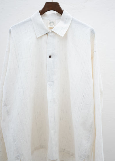 JAN-JAN VAN ESSCHE "SHIRT#94" LOOP COLLAR MID LENGTHSHIRT KASURI