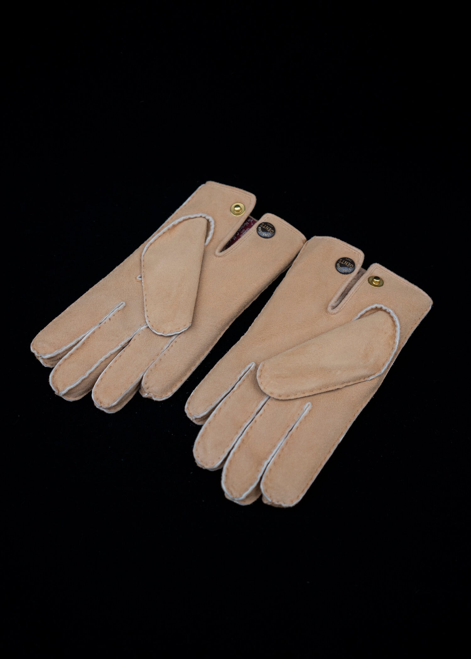 DENTS Deerskin and Rabbit Fur lining Gloves CAMEL 15-2069