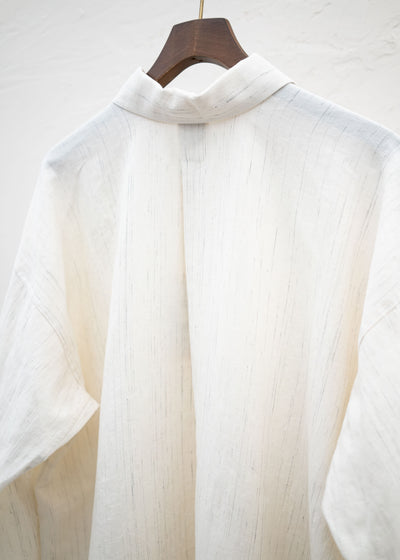 JAN-JAN VAN ESSCHE "SHIRT#94" LOOP COLLAR MID LENGTHSHIRT KASURI