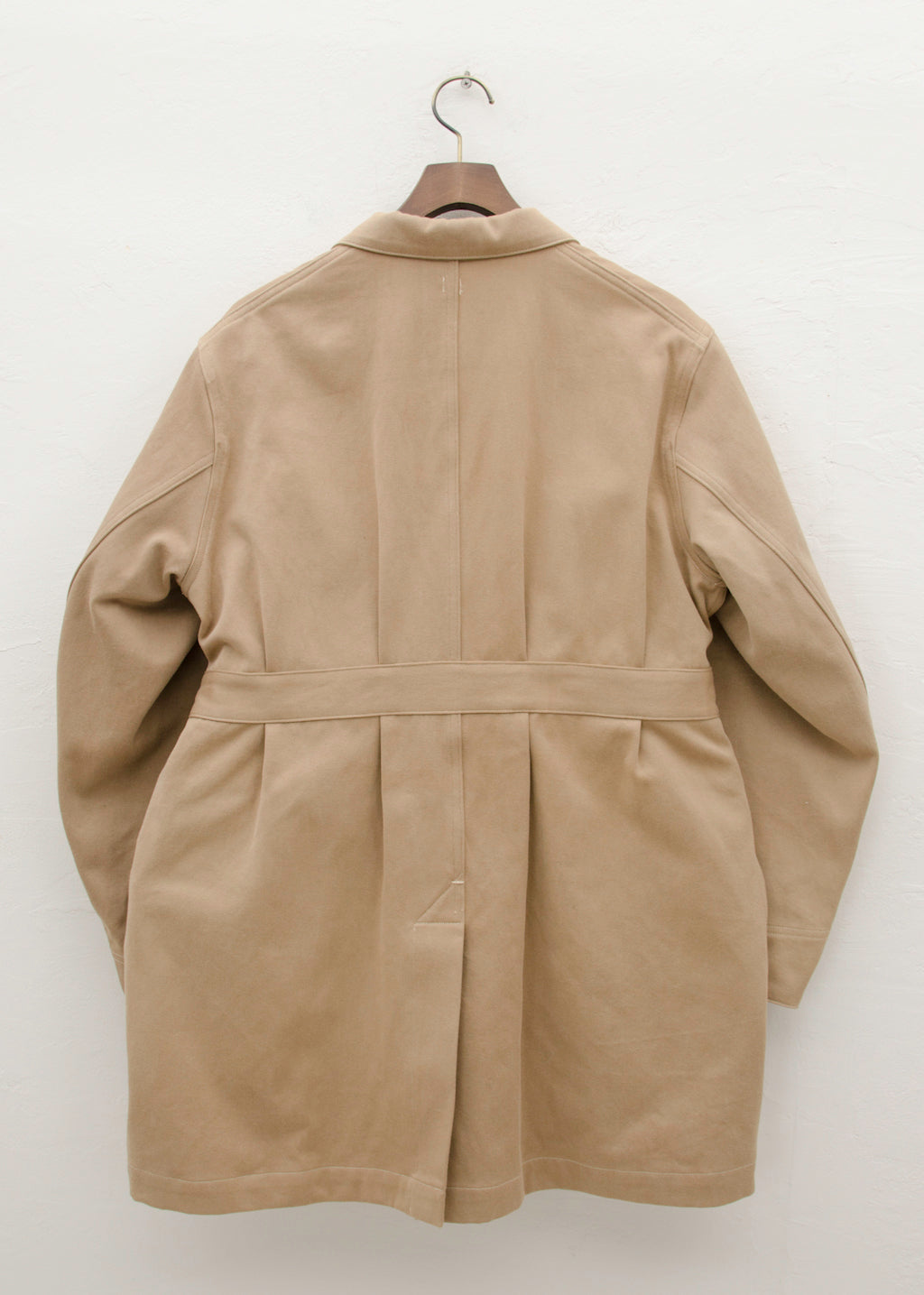 Taiga Takahashi BELTED ENGINEER COAT/NATURAL DYED BEIGE