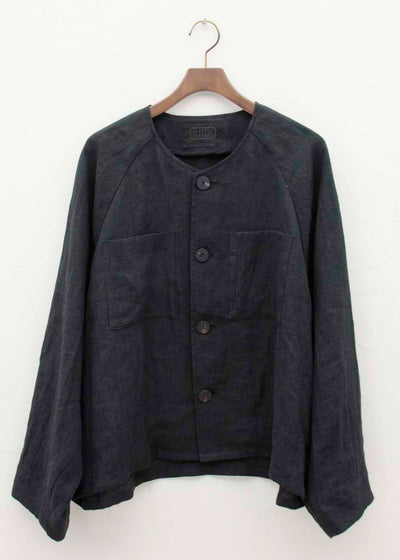 ZIIIN "GOKUH" RAGLAN SLEEVE SHORT BLOUSON / BLACK
