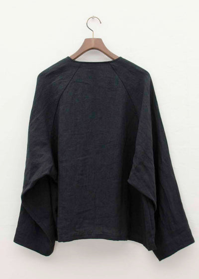 ZIIIN "GOKUH" RAGLAN SLEEVE SHORT BLOUSON / BLACK