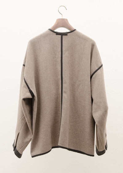 JAN-JAN VAN ESSCHE "JACKET#44" NATURAL BROWN YAK WOOL