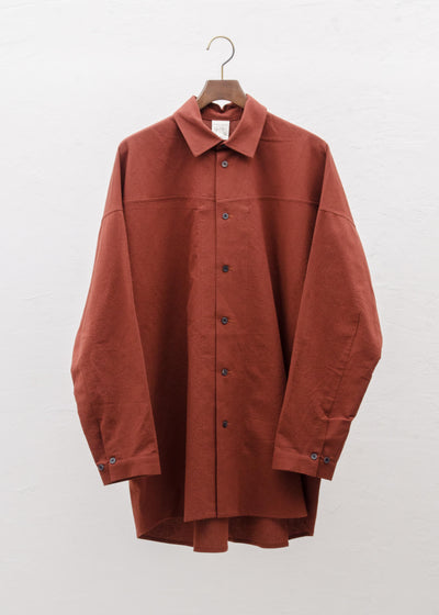 JAN-JAN VAN ESSCHE "SHIRT#85" REDWOOD COTTON/YAK FLANNEL