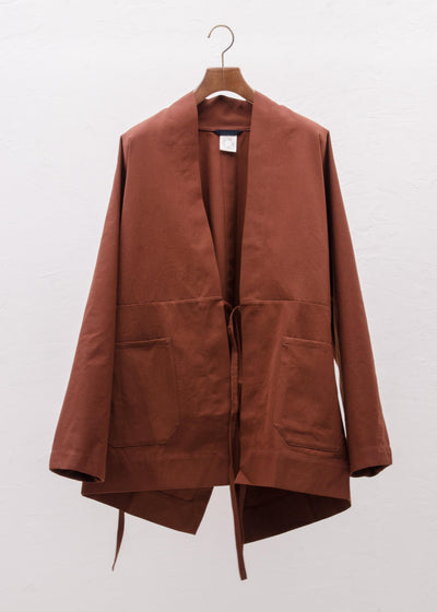 JAN-JAN VAN ESSCHE "KIMONO#9" REDWOOD DRY WOOL TWILL