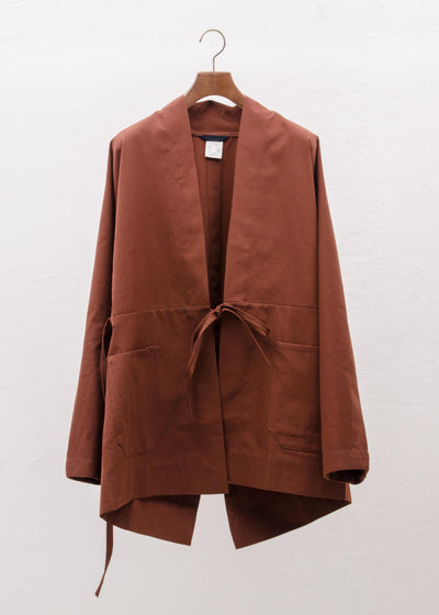 JAN-JAN VAN ESSCHE "KIMONO#9" REDWOOD DRY WOOL TWILL
