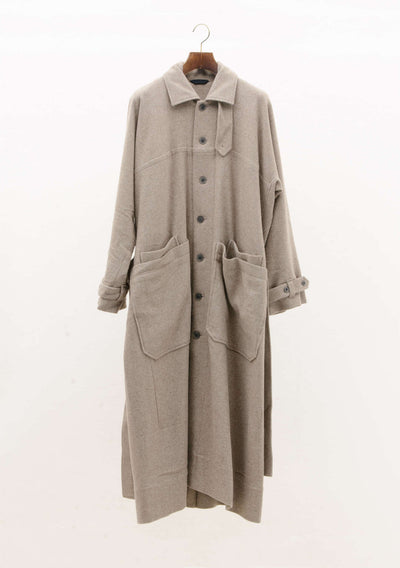 JAN-JAN VAN ESSCHE "COAT#26" NATURAL BROWN YAK WOOL