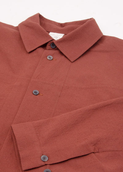 JAN-JAN VAN ESSCHE "SHIRT#85" REDWOOD COTTON/YAK FLANNEL