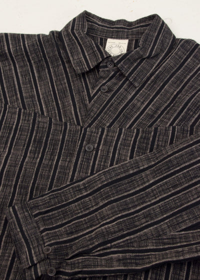 JAN-JAN VAN ESSCHE "SHIRT#85" STRIPED COTTON CLOTH