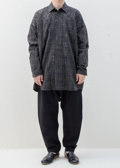 JAN-JAN VAN ESSCHE "SHIRT#85" STRIPED COTTON CLOTH