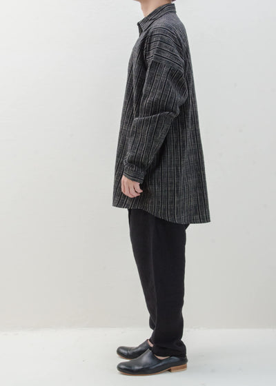 JAN-JAN VAN ESSCHE "SHIRT#85" STRIPED COTTON CLOTH