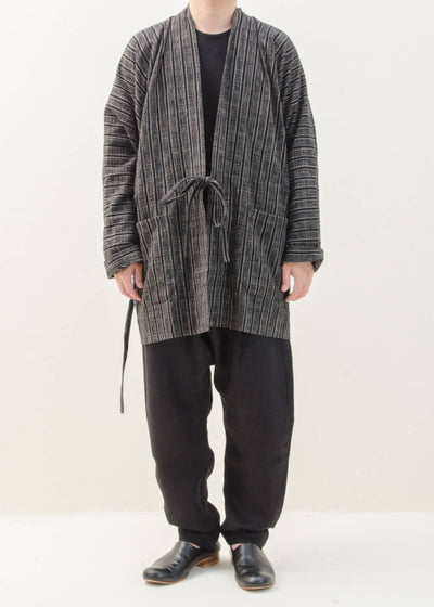 JAN-JAN VAN ESSCHE "KIMONO#9" STRIPED COTTON CLOTH